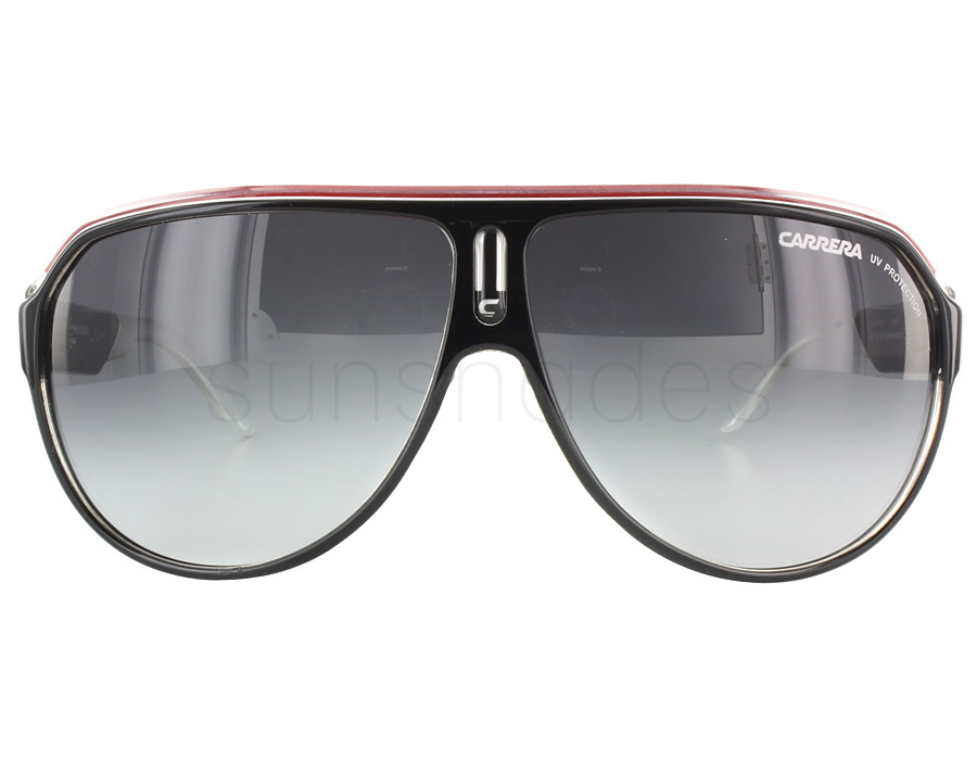 NEW Carrera 30 XAP90 Black Red Crystal / Dark Grey Gradient Sunglasses 